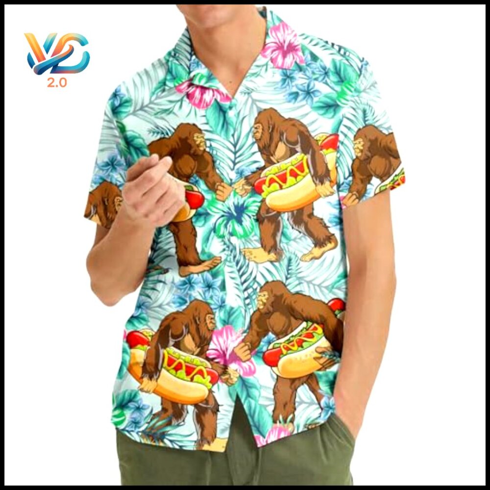 Lightweight Polyester Button Down Shirt, Short Sl… - image 2